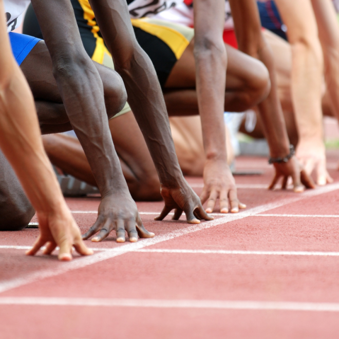 sprinters aan de start