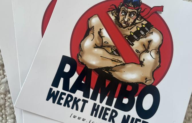 sticker Rambo werkt hier niet