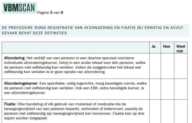 Checklist registratie A&F