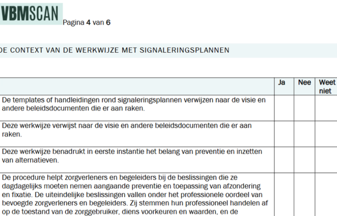 Checklist signaleringsplan